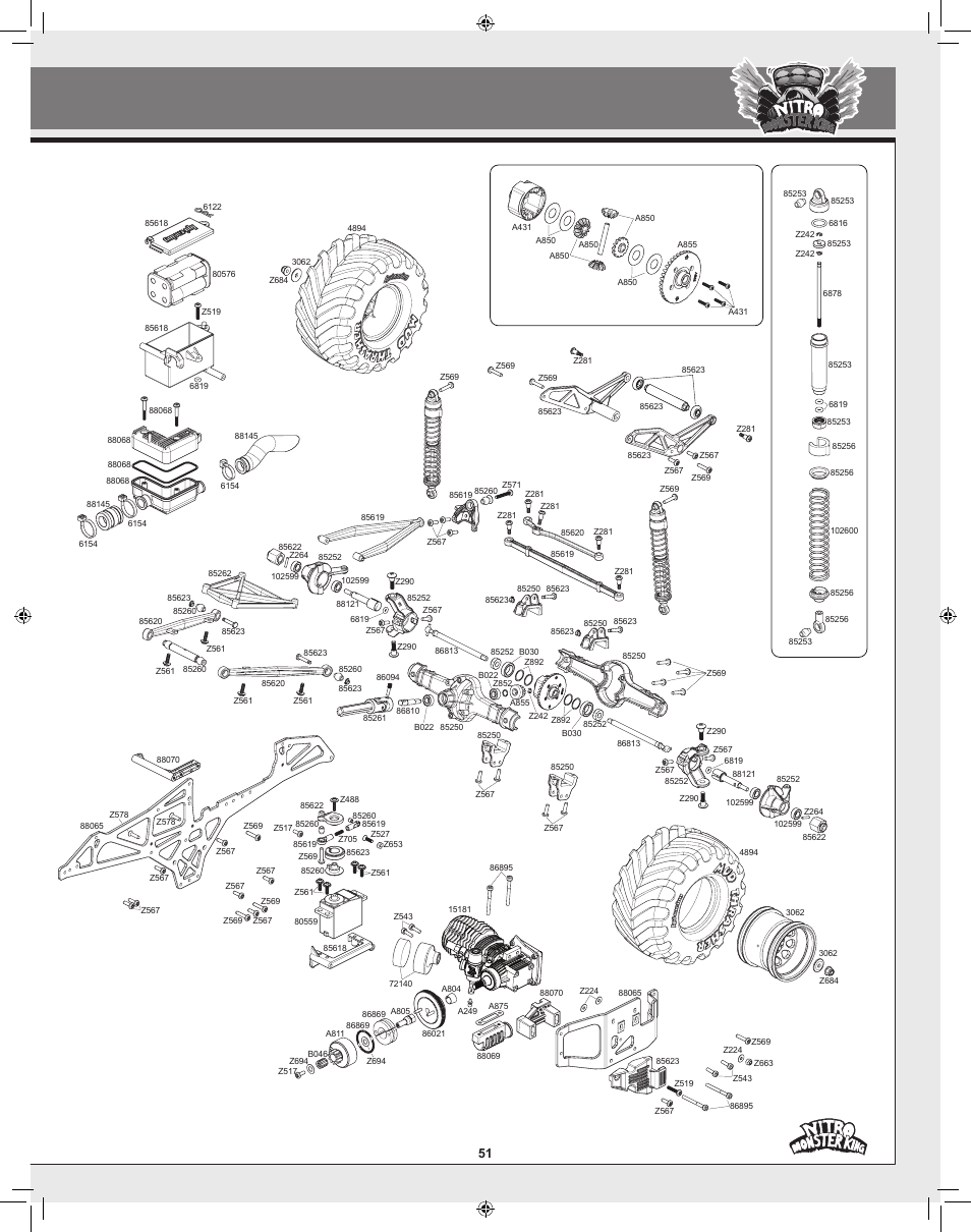 HPI Racing Nitro Monster King User Manual | Page 51 / 60