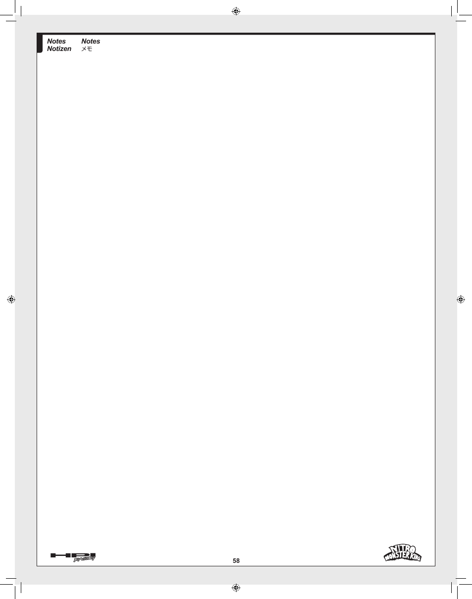 HPI Racing Nitro Monster King User Manual | Page 58 / 60