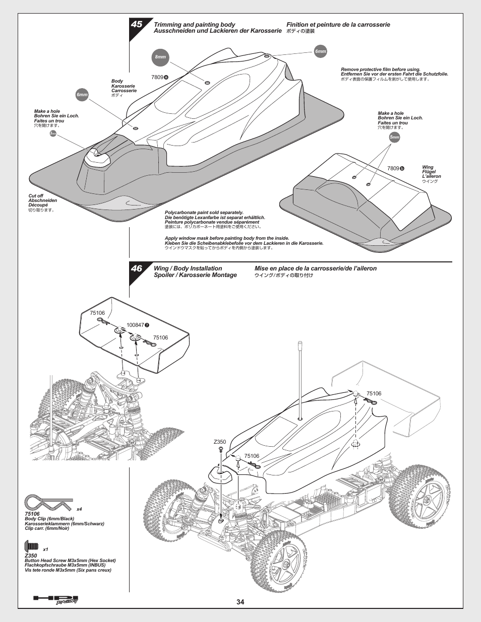 HPI Racing Cyber 10B User Manual | Page 34 / 44