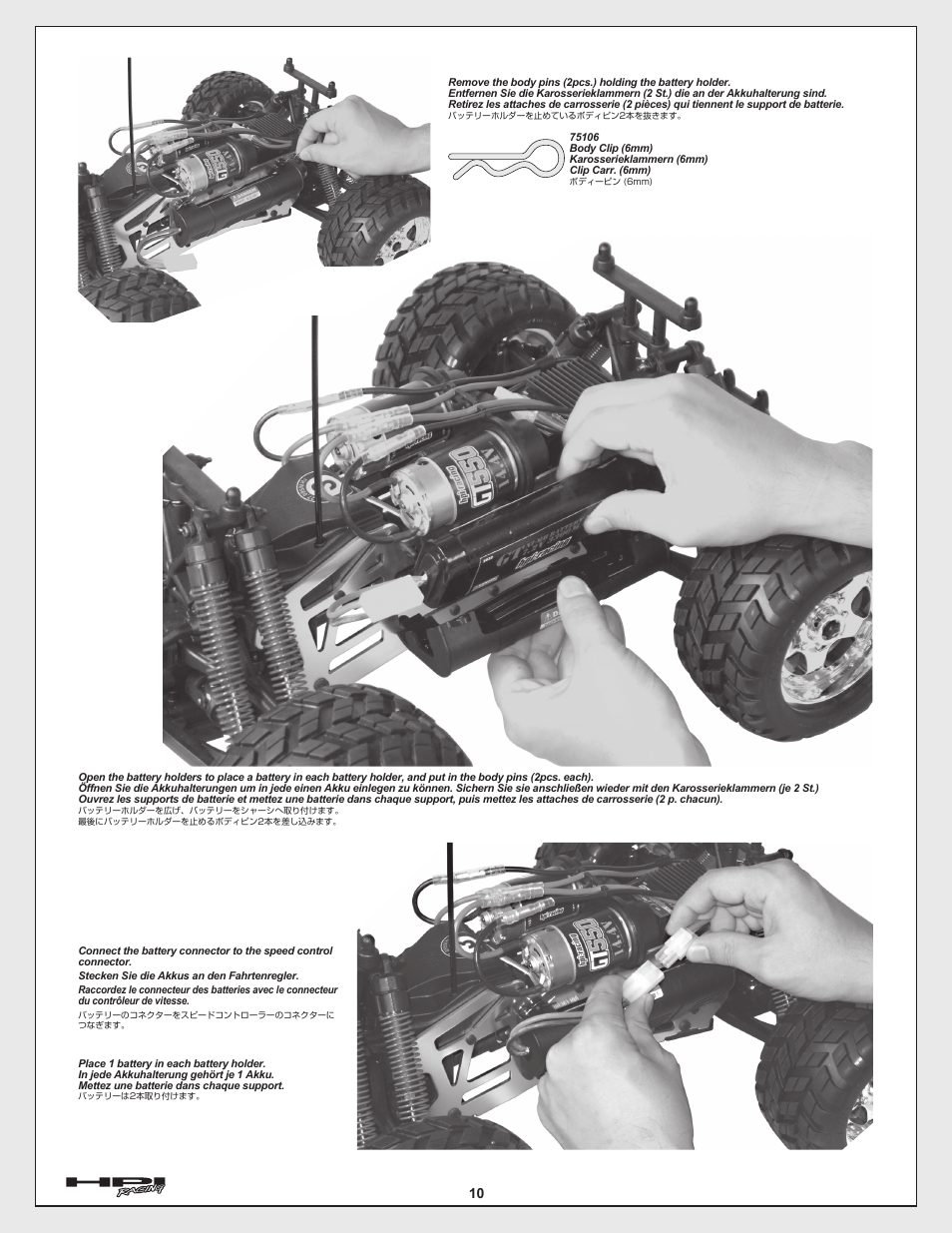 HPI Racing E-Savage User Manual | Page 10 / 40