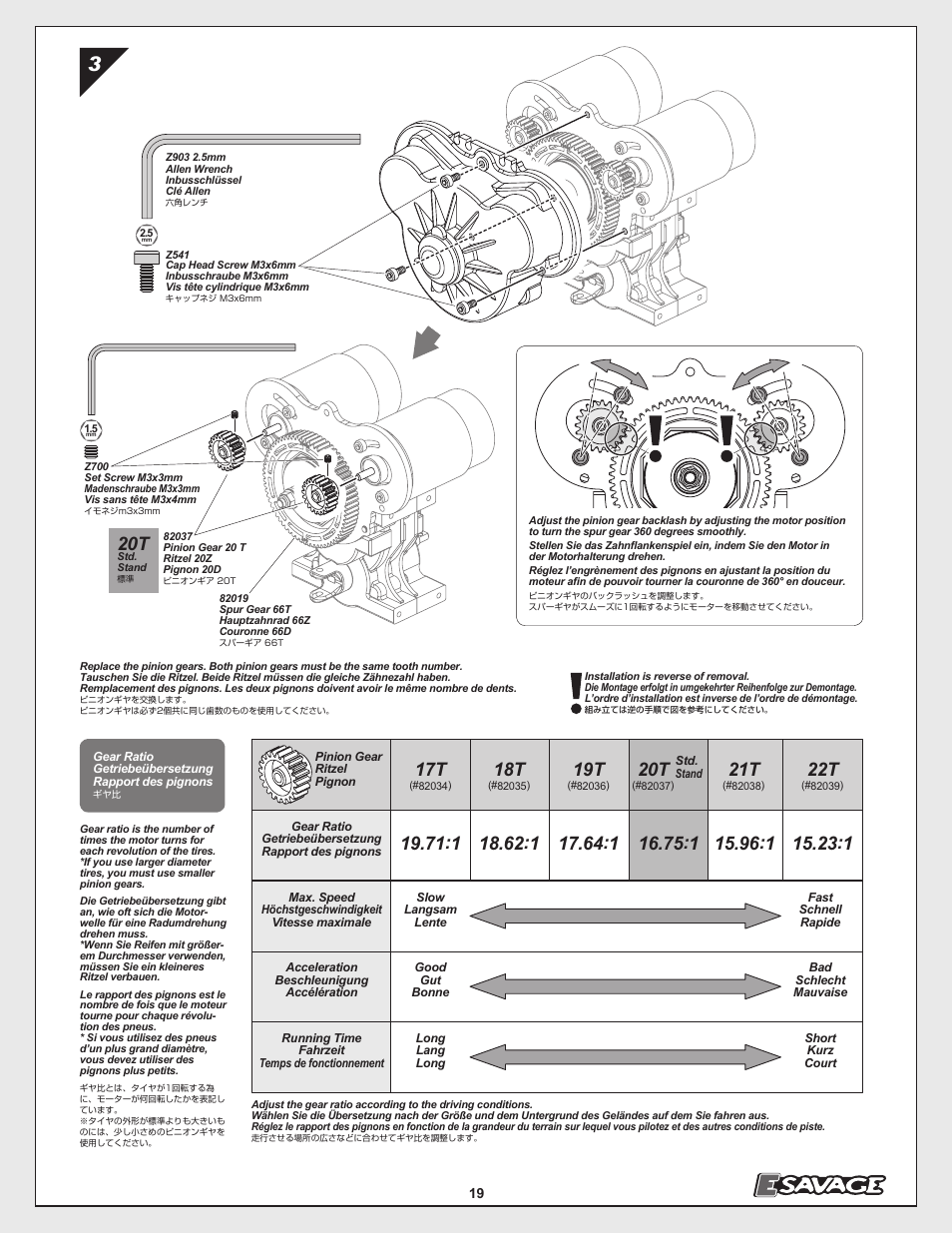 HPI Racing E-Savage User Manual | Page 19 / 40