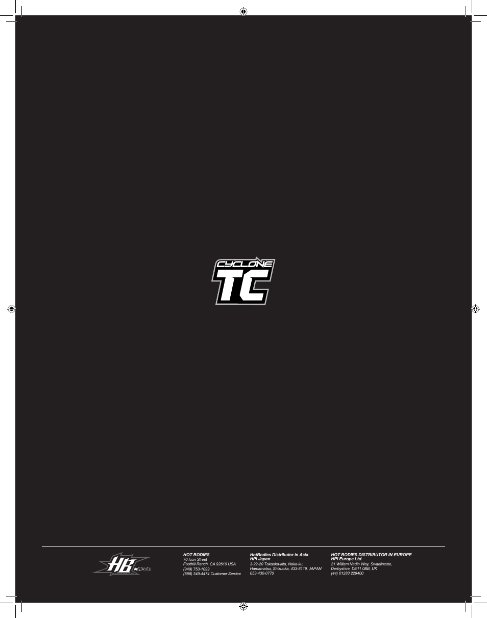 HPI Racing Cyclone TC User Manual | Page 44 / 44