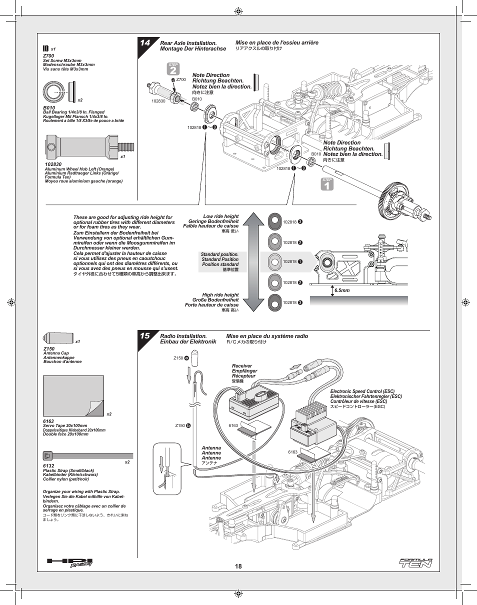 HPI Racing Formula Ten User Manual | Page 18 / 44