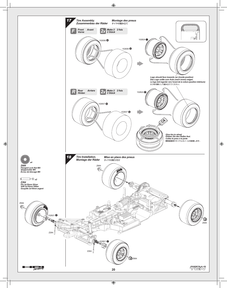 HPI Racing Formula Ten User Manual | Page 20 / 44