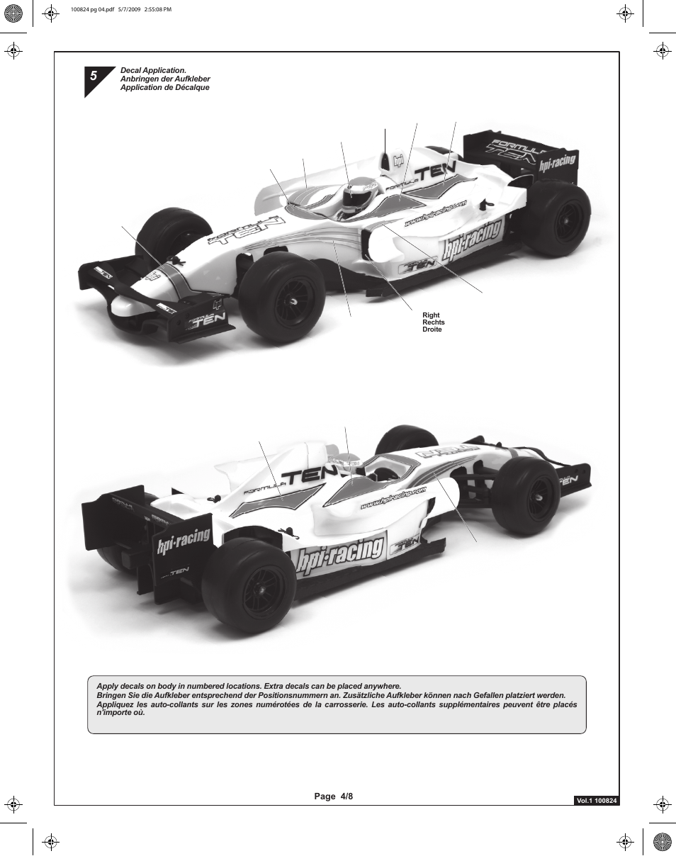 HPI Racing Formula Ten User Manual | Page 37 / 44