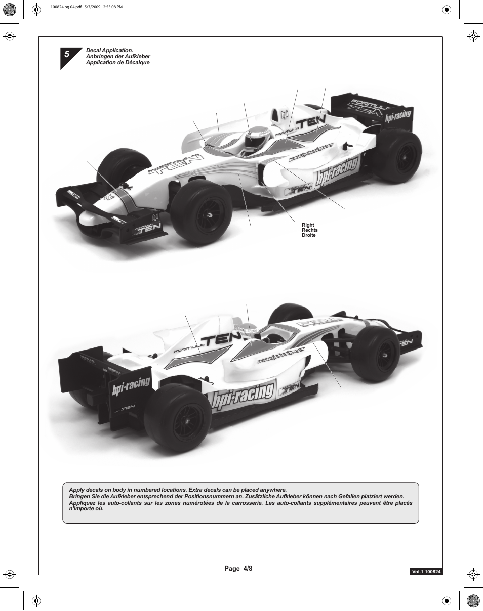 100824 pg 04 | HPI Racing Formula Ten Type 016C Body User Manual | Page 4 / 8