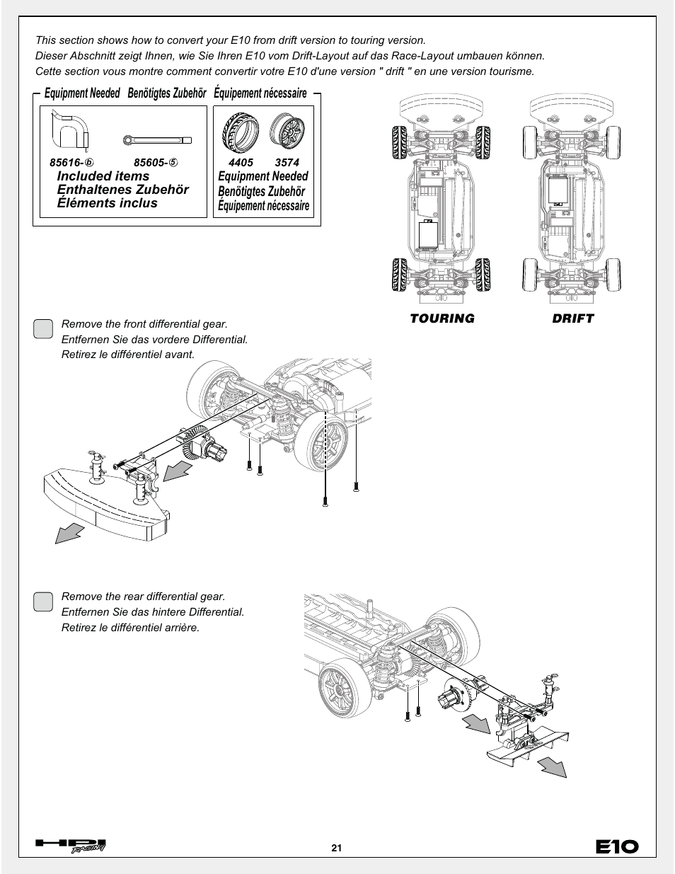 HPI Racing E10 User Manual | Page 21 / 36