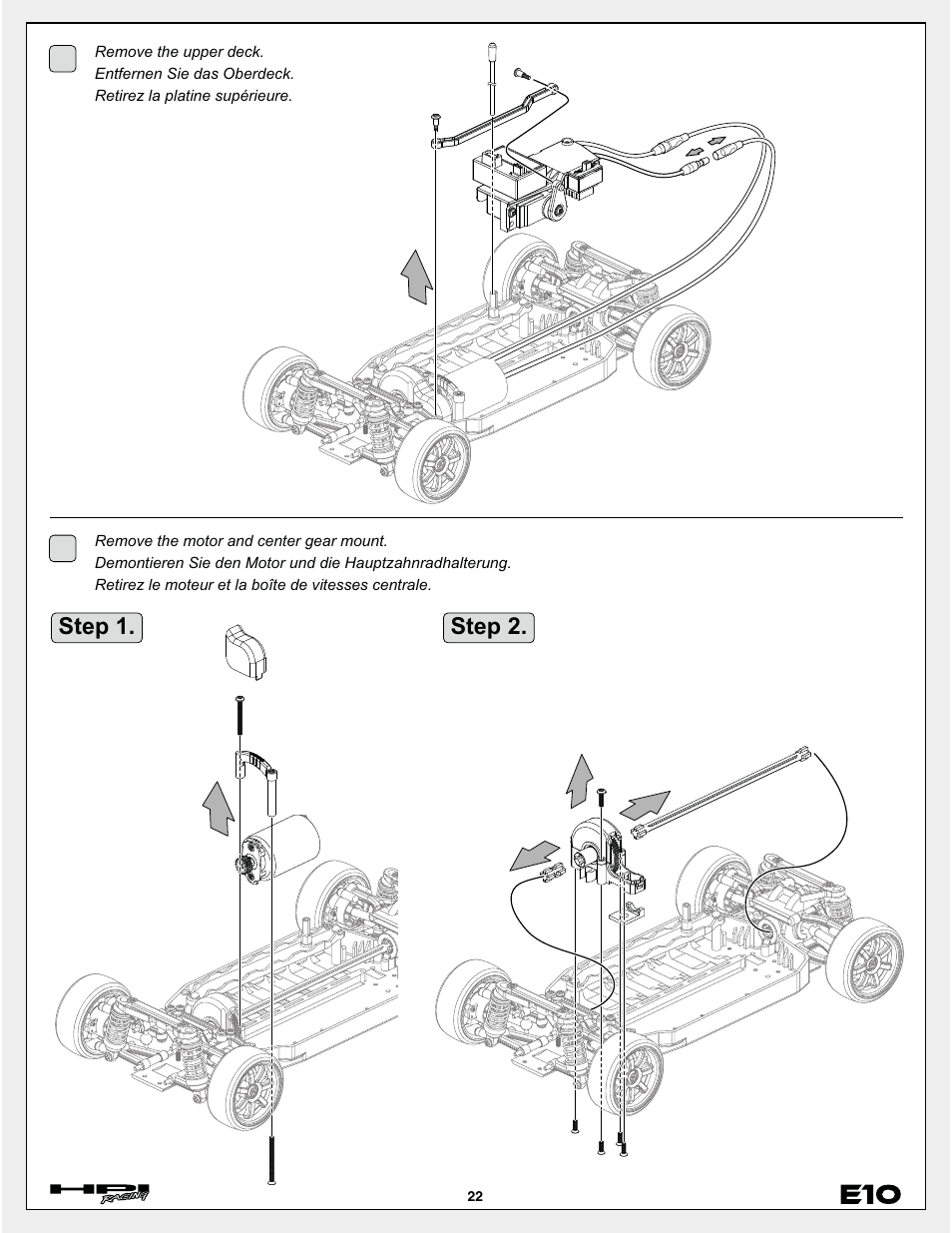 34 step 1. step 2 | HPI Racing E10 User Manual | Page 22 / 36