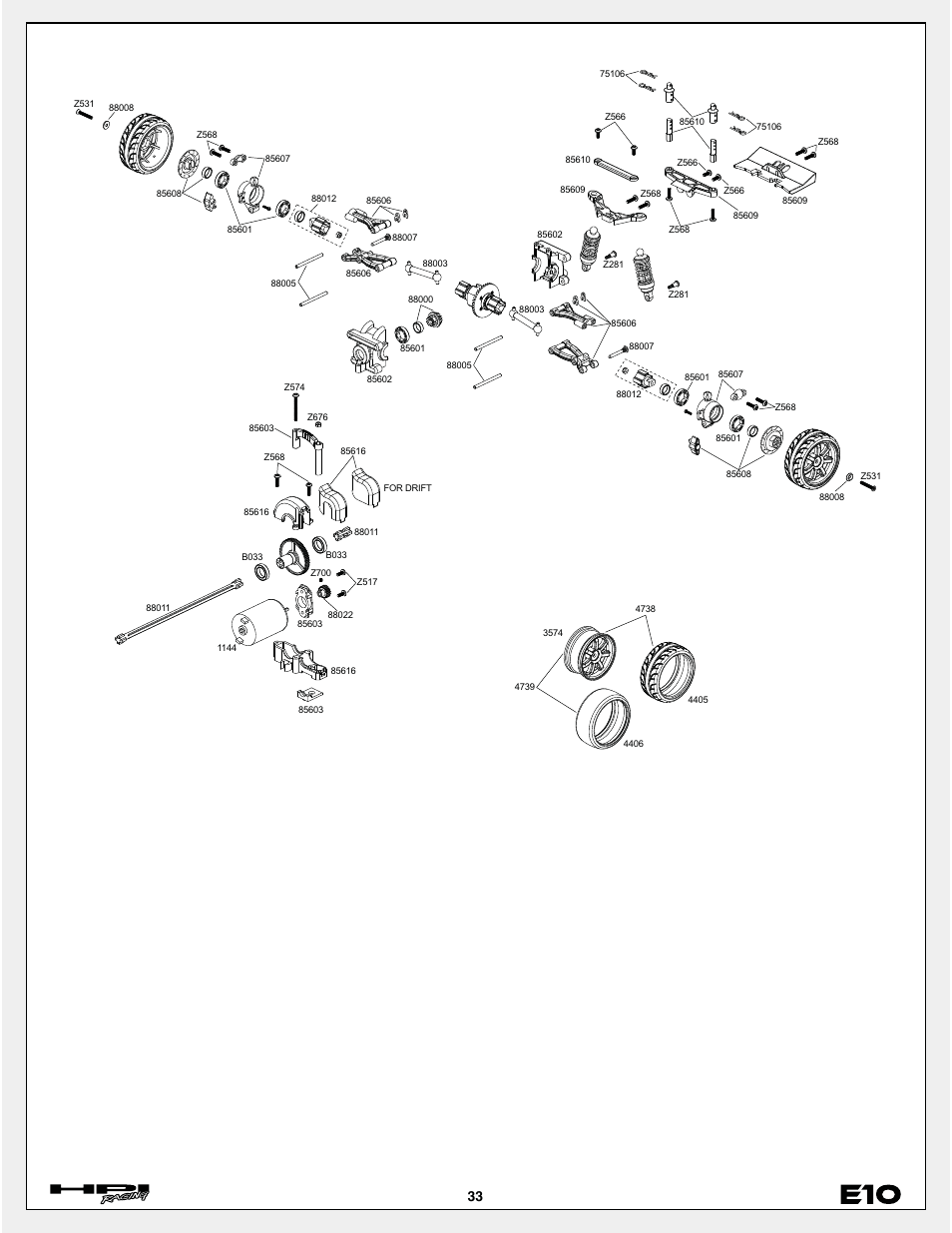 HPI Racing E10 User Manual | Page 33 / 36