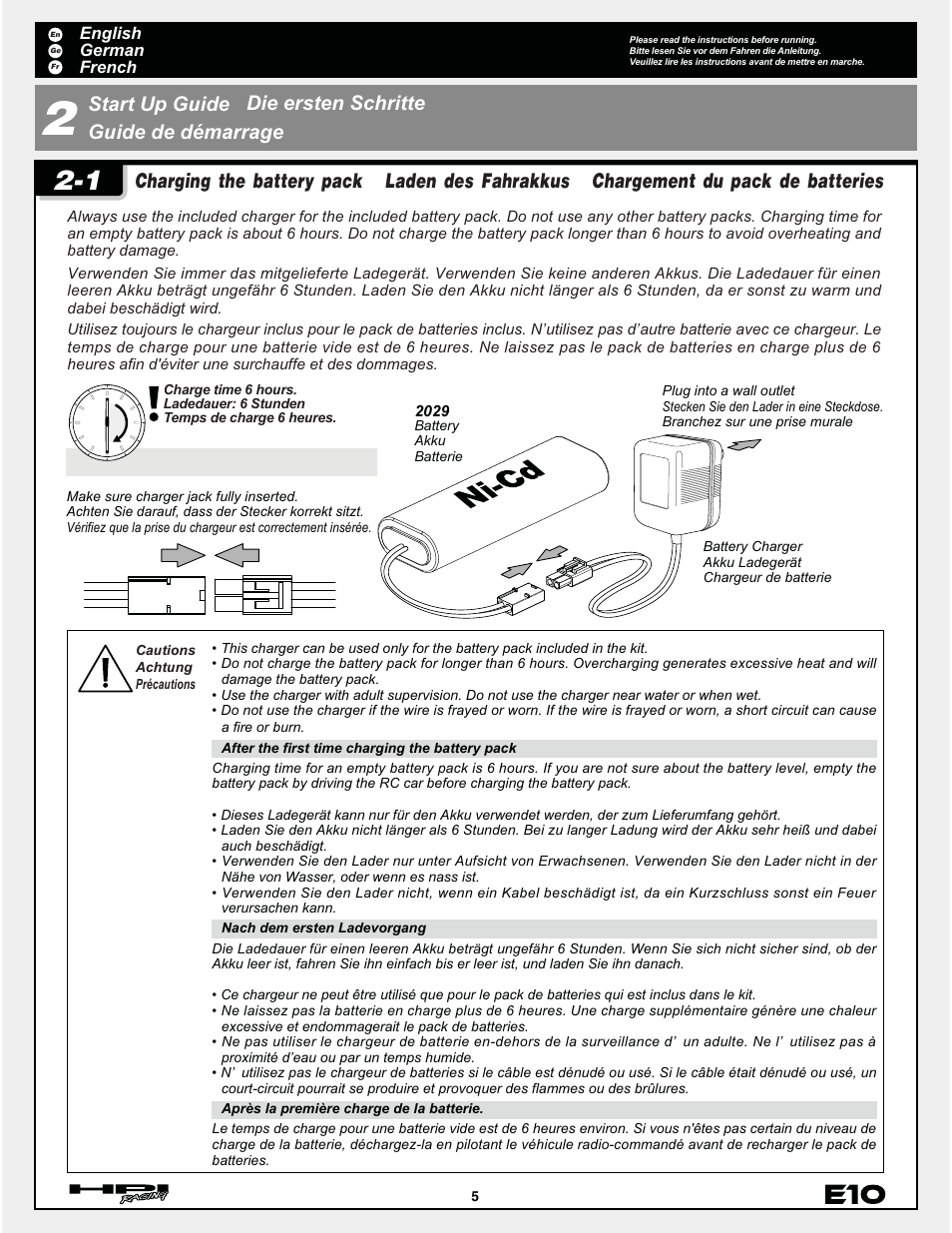 HPI Racing E10 User Manual | Page 5 / 36