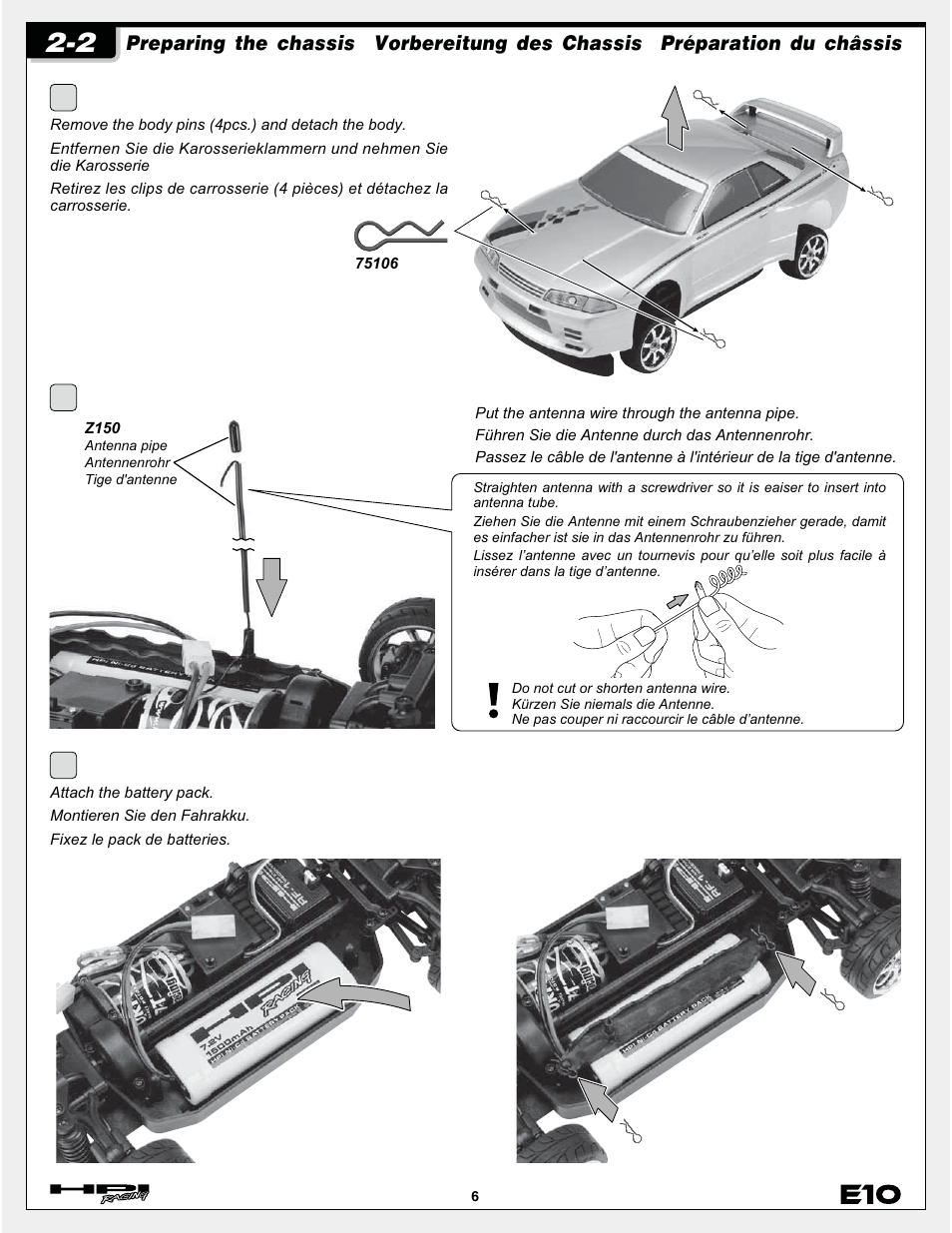 HPI Racing E10 User Manual | Page 6 / 36