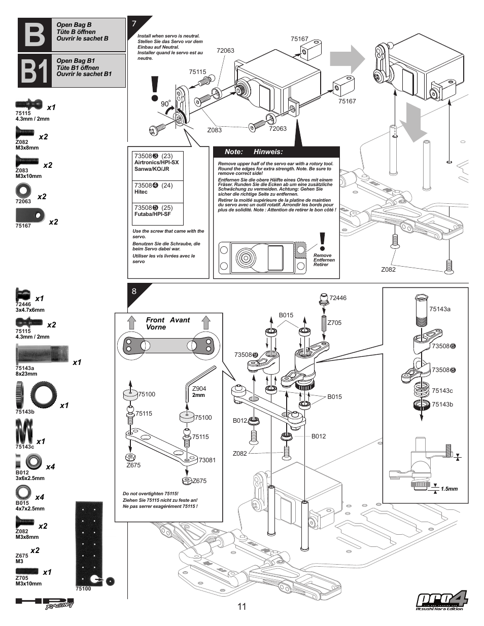 HPI Racing Pro 4 Hara Edition User Manual | Page 11 / 44