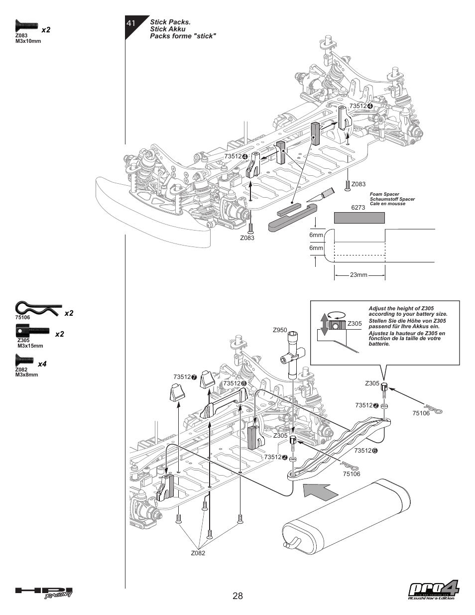 HPI Racing Pro 4 Hara Edition User Manual | Page 28 / 44