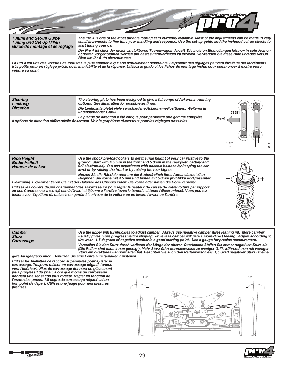 HPI Racing Pro 4 Hara Edition User Manual | Page 29 / 44