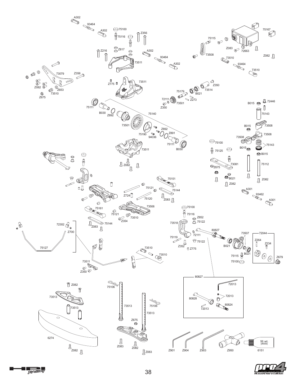 HPI Racing Pro 4 Hara Edition User Manual | Page 38 / 44