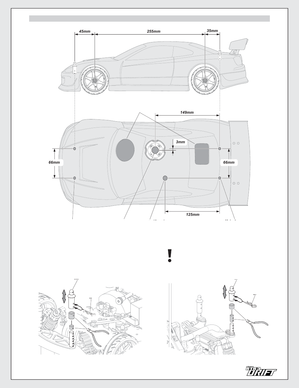 Rear hinten arrière, Front vorne avant | HPI Racing Nitro RS4 3 Drift User Manual | Page 17 / 48