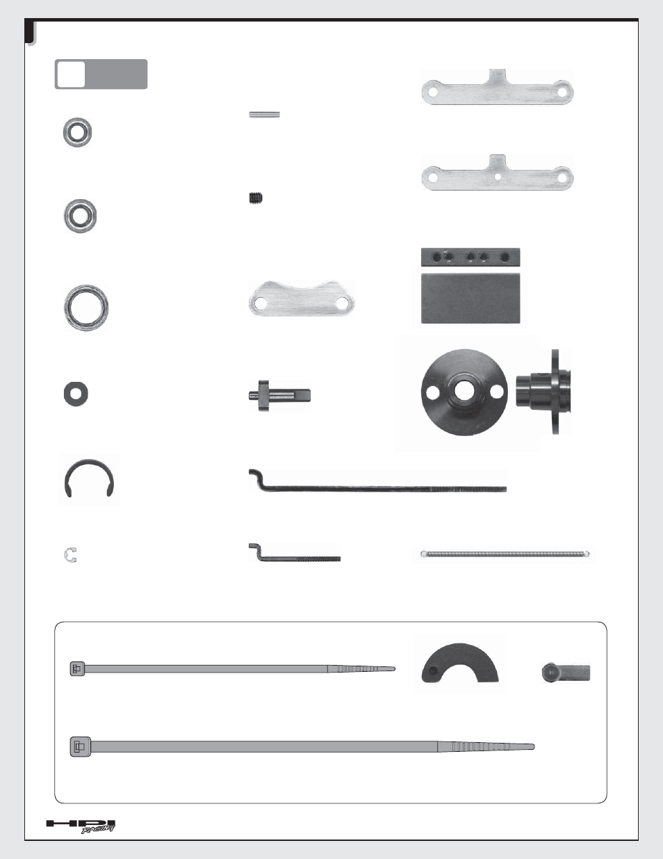 Pièces métalliques, Metal parts metall teile, Pièces en plastique | Plastic parts kunststoff teile | HPI Racing Nitro RS4 3 Drift User Manual | Page 38 / 48