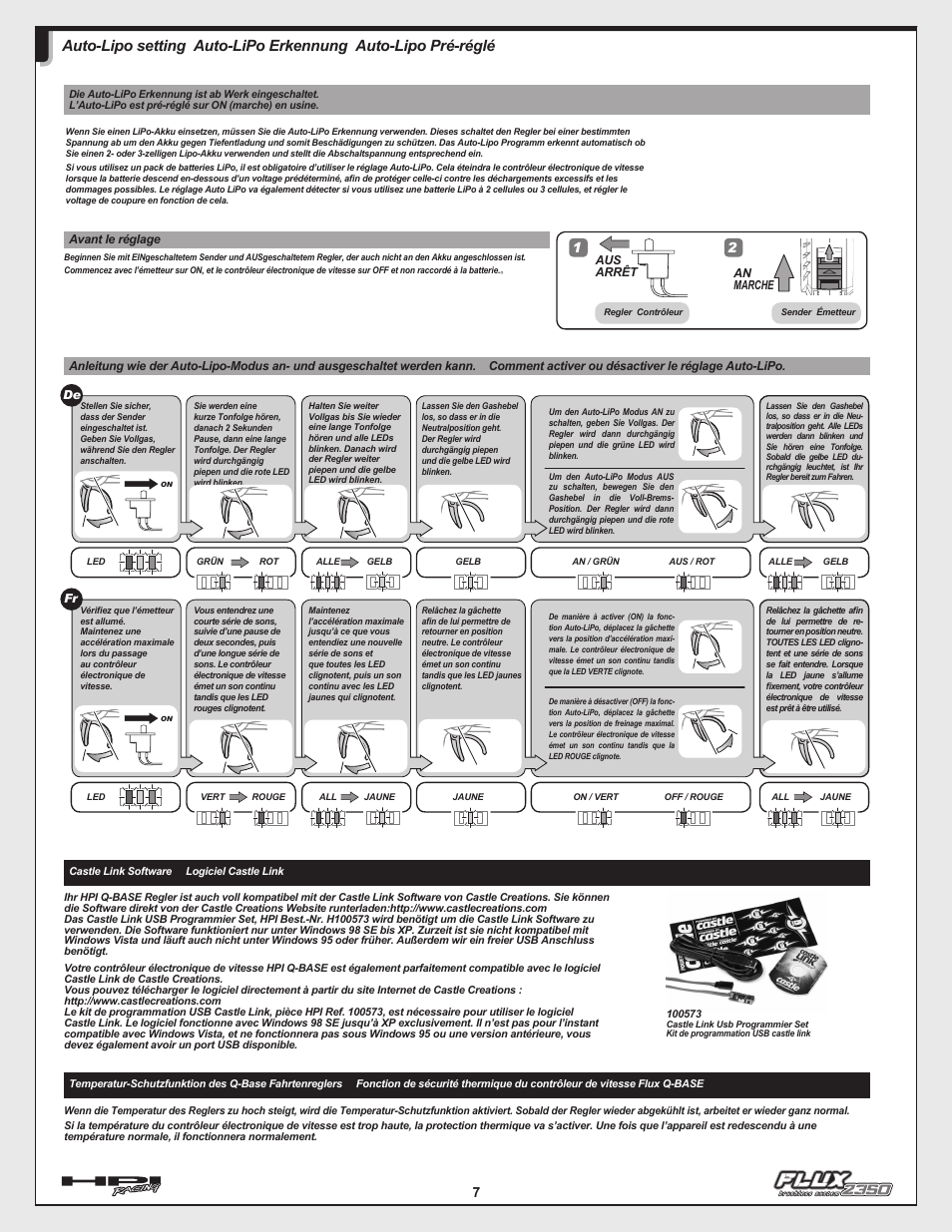 HPI Racing Flux Q-Base ESC User Manual | Page 7 / 8