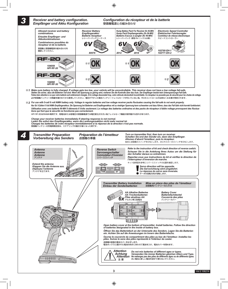 HPI Racing TF-20 Radio Set User Manual | Page 3 / 12