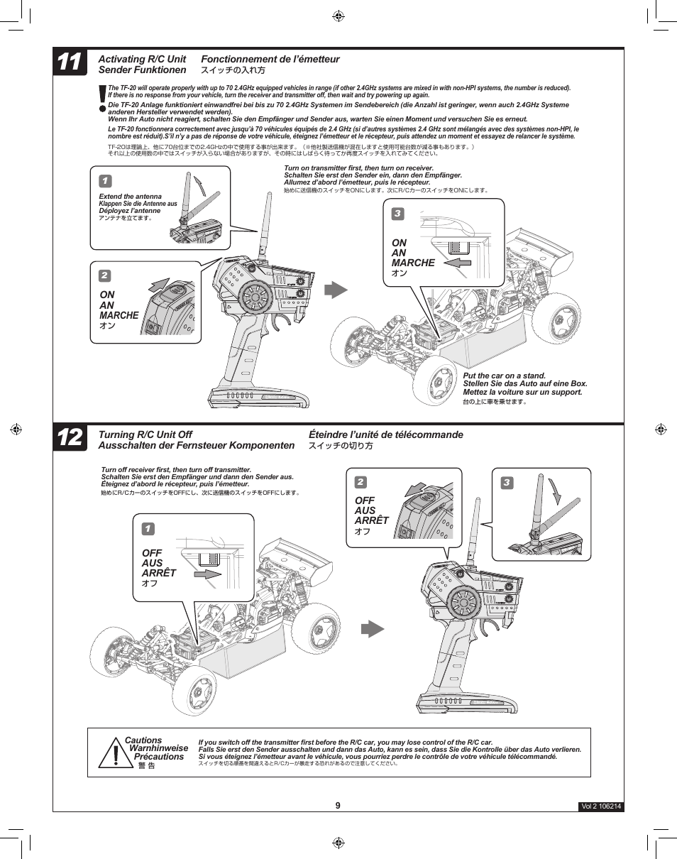 HPI Racing TF-20 Radio Set User Manual | Page 9 / 12