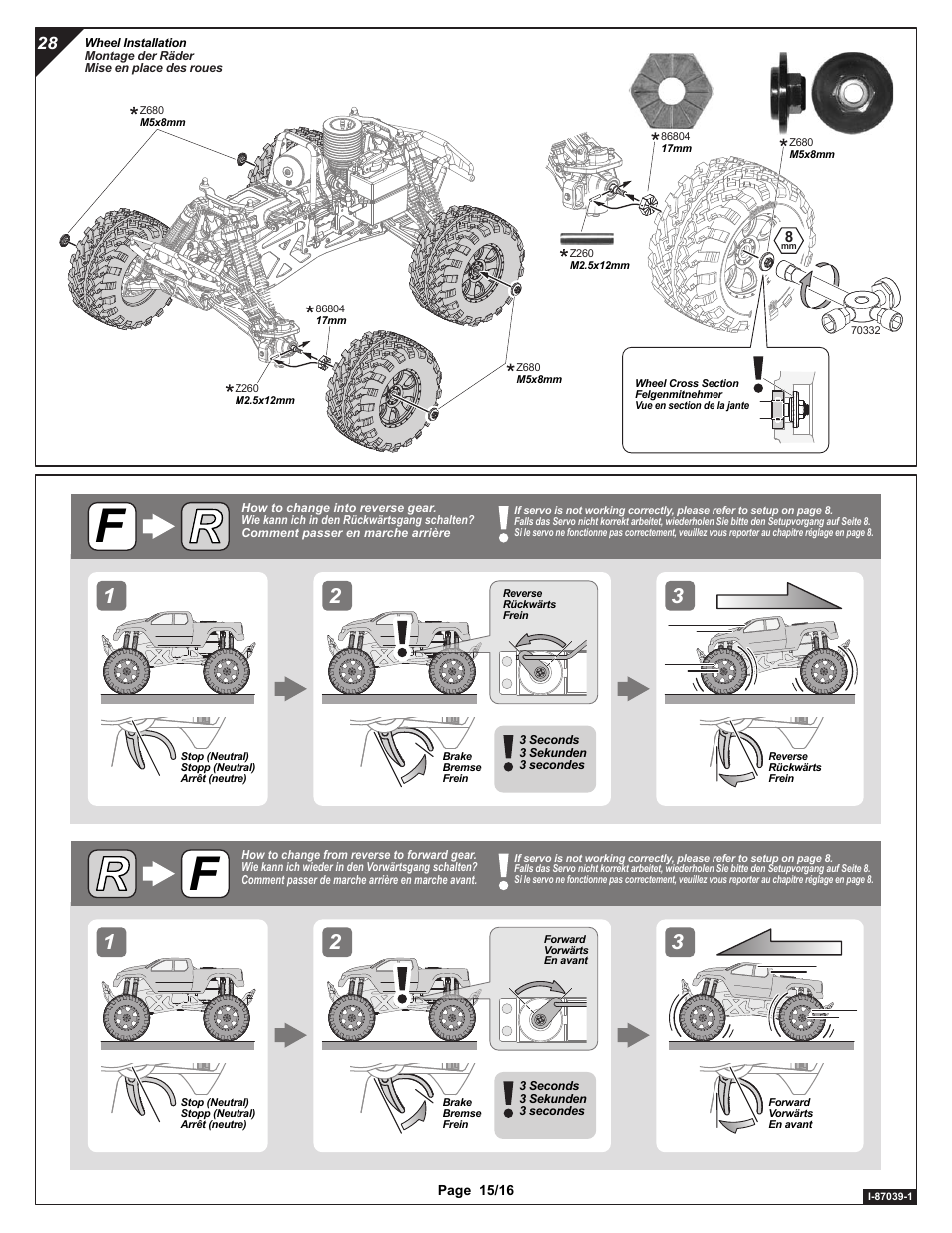 HPI Racing Savage Reverse Module User Manual | Page 15 / 16