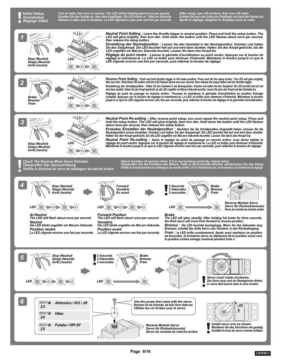 Page 8/16 | HPI Racing Savage Reverse Module User Manual | Page 8 / 16