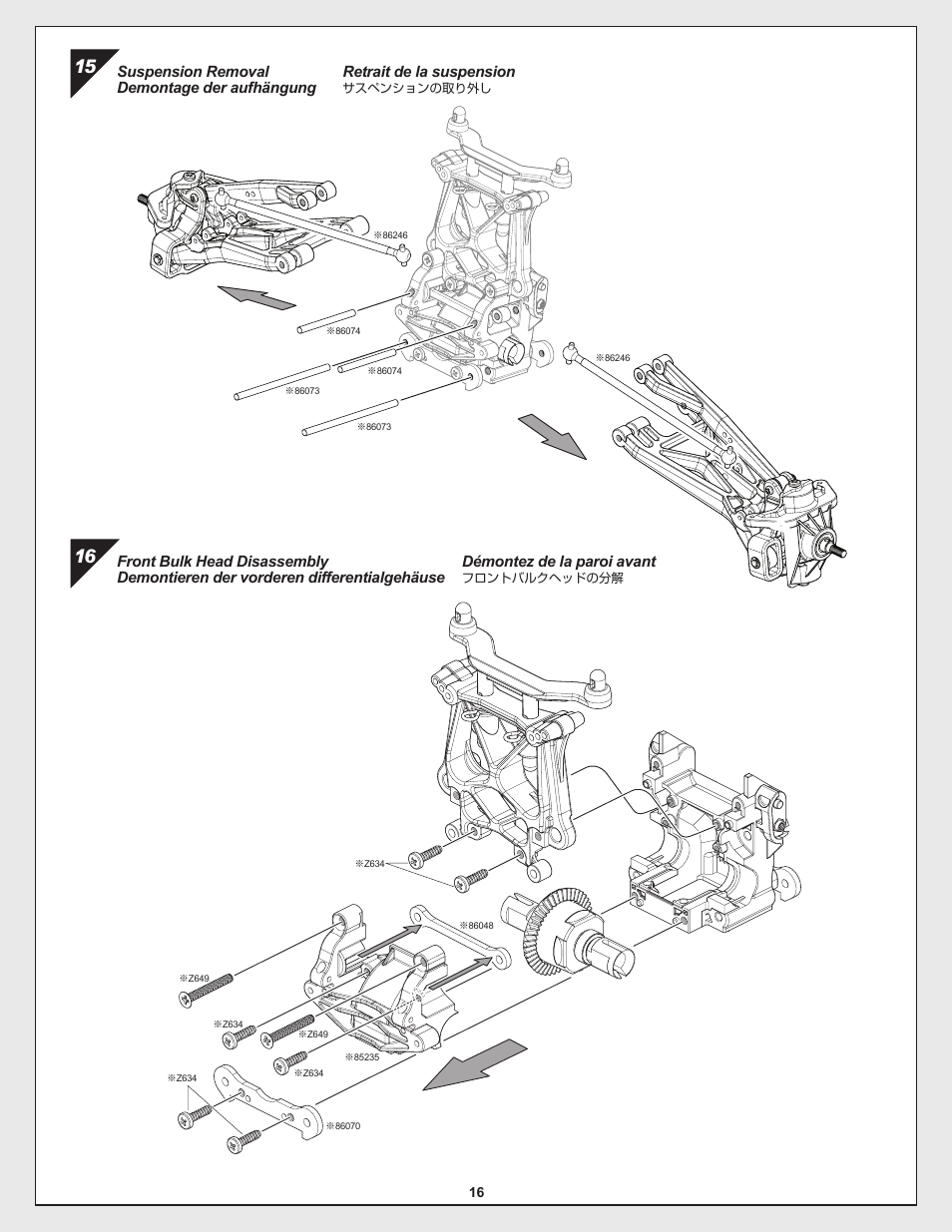 Retrait de la suspension | HPI Racing Savage Flux Conversion User Manual | Page 16 / 48