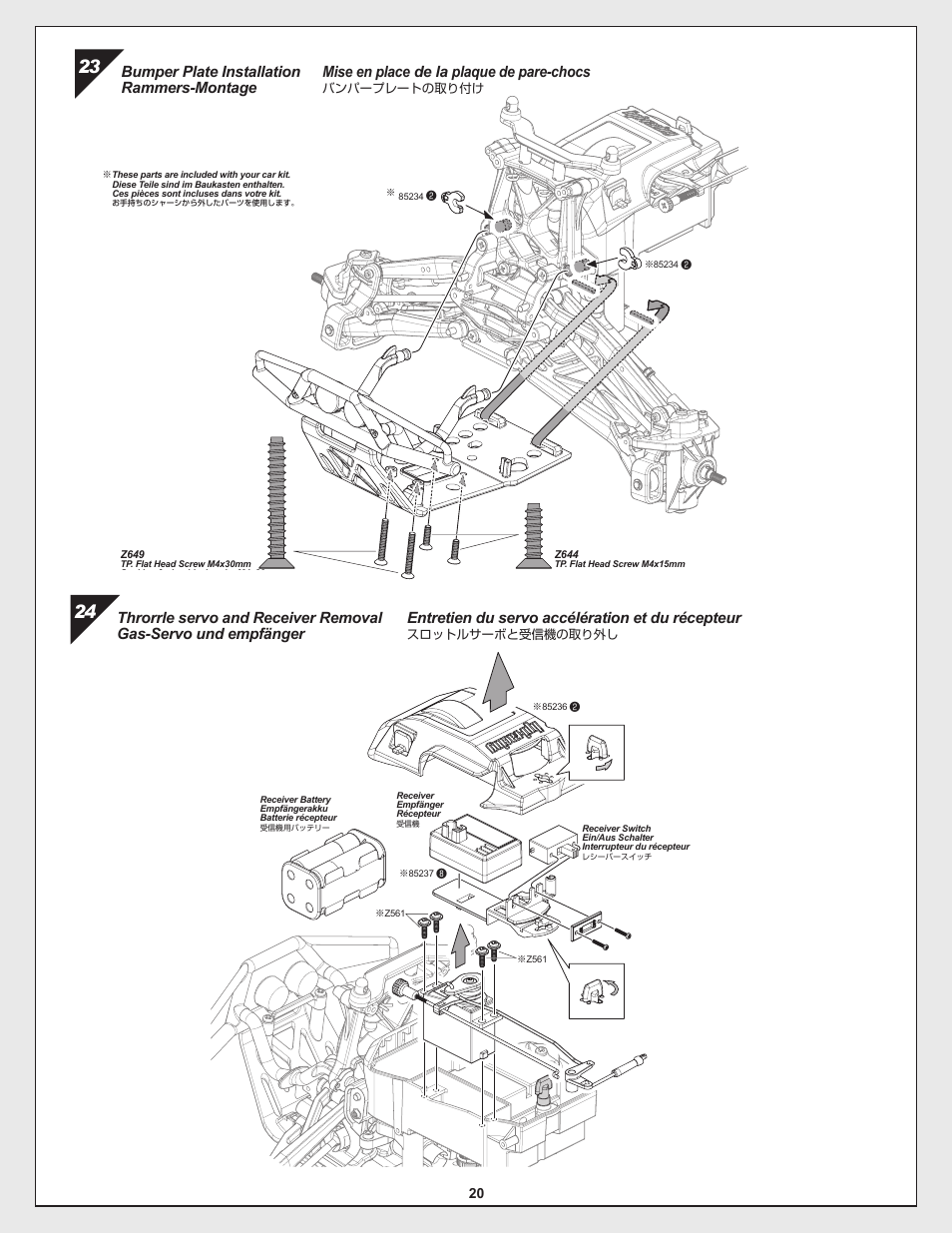 Mise en place de la plaque de pare-chocs | HPI Racing Savage Flux Conversion User Manual | Page 20 / 48