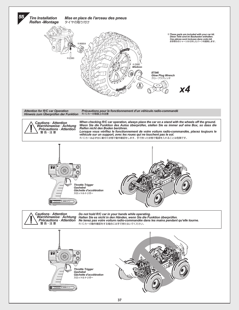 HPI Racing Savage Flux Conversion User Manual | Page 37 / 48