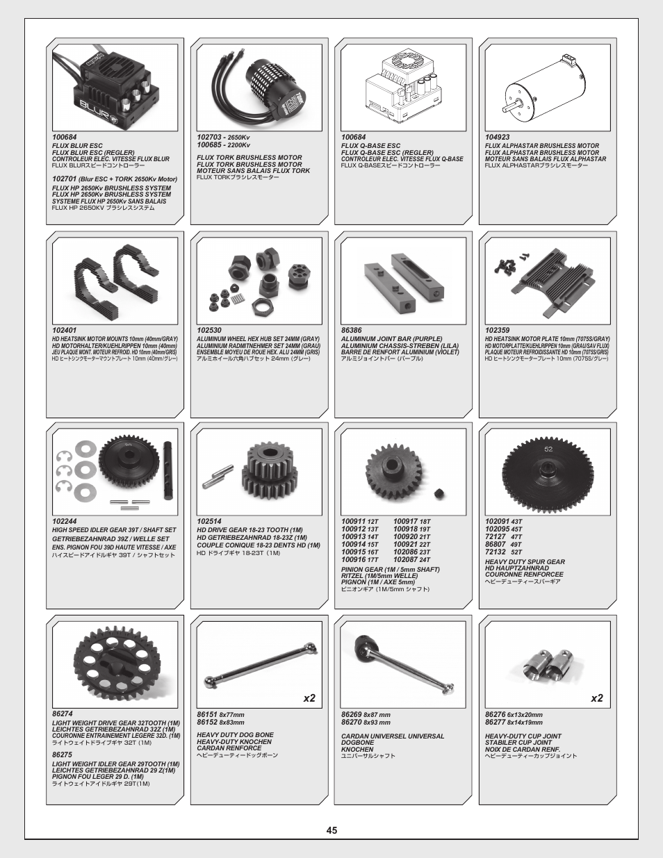 HPI Racing Savage Flux Conversion User Manual | Page 45 / 48