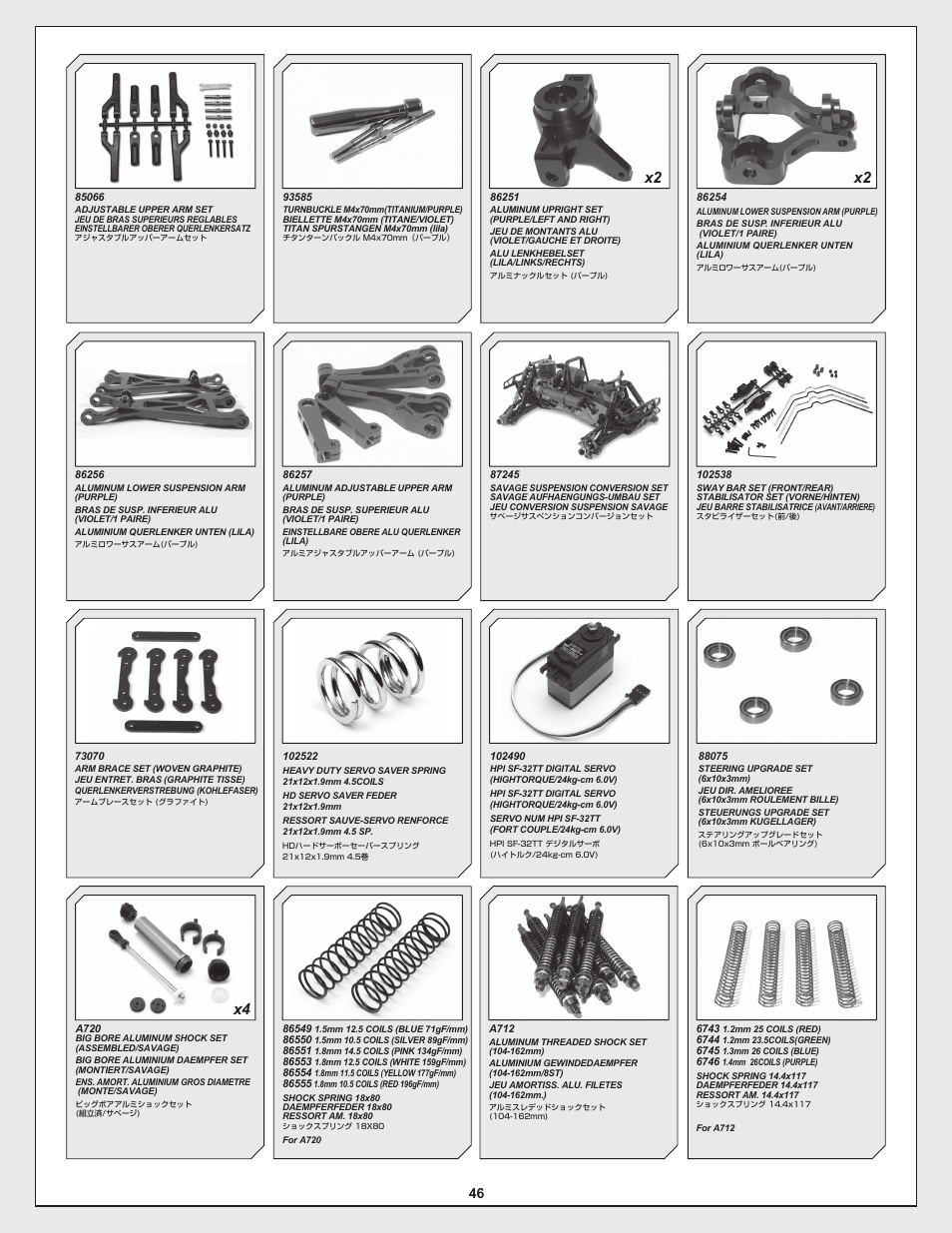 HPI Racing Savage Flux Conversion User Manual | Page 46 / 48