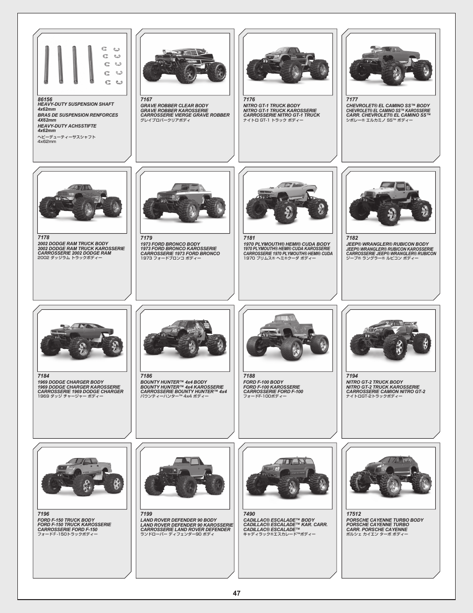 HPI Racing Savage Flux Conversion User Manual | Page 47 / 48