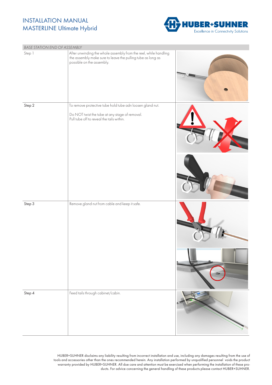 Installation manual masterline ultimate hybrid | HUBER+SUHNER MASTERLINE Ultimate Hybrid User Manual | Page 4 / 10