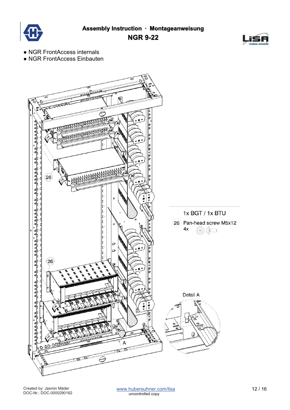 Ngr 9-22 | HUBER+SUHNER NGR 9-22 User Manual | Page 12 / 16