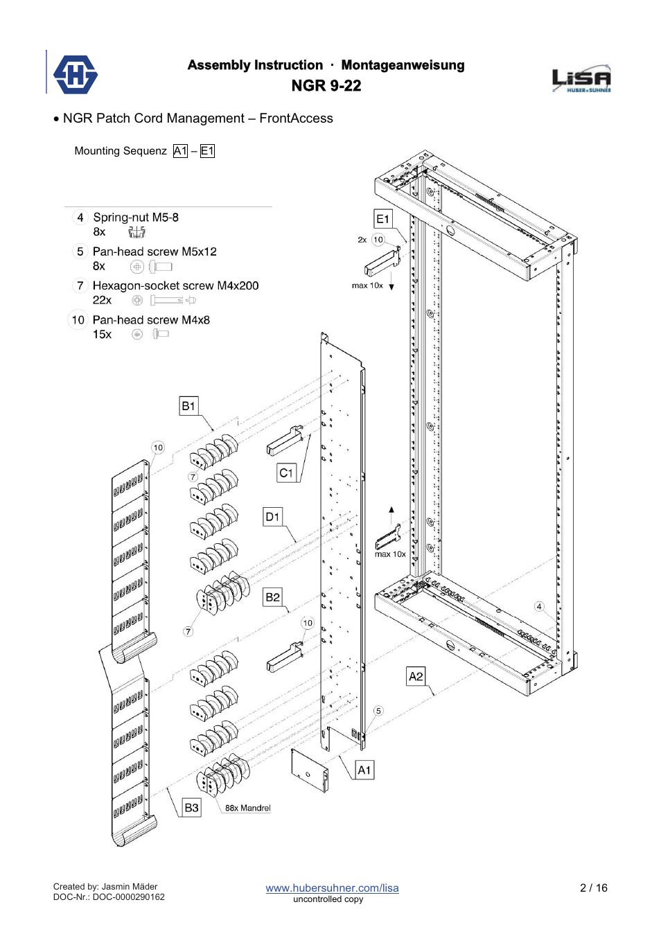 Ngr 9-22 | HUBER+SUHNER NGR 9-22 User Manual | Page 2 / 16