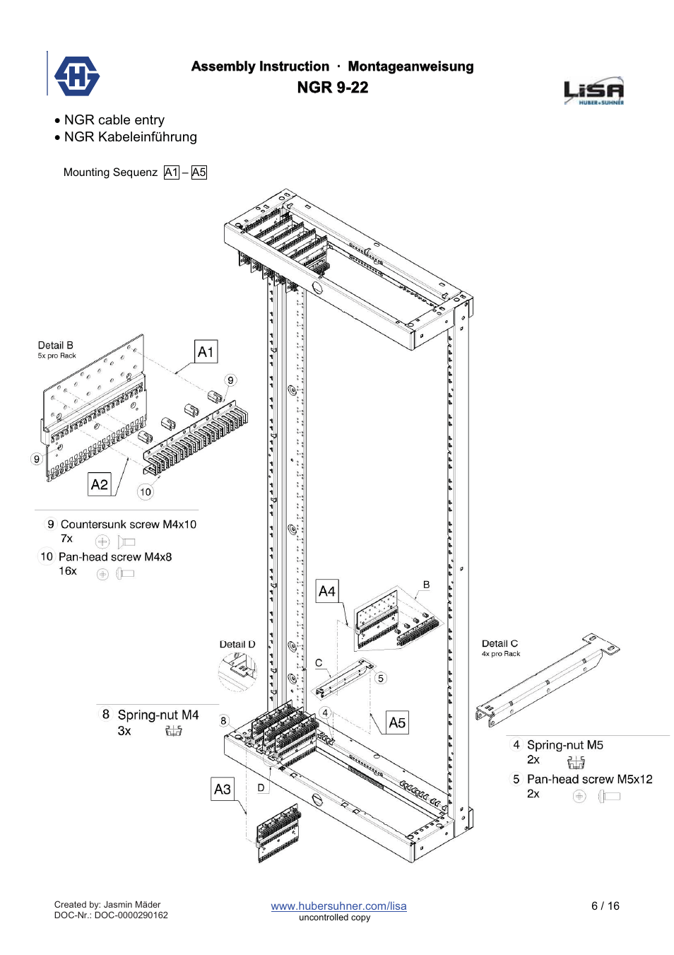 Ngr 9-22 | HUBER+SUHNER NGR 9-22 User Manual | Page 6 / 16