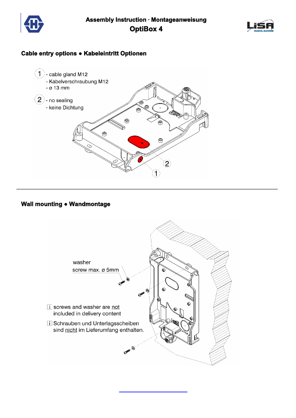 Optibox 4 | HUBER+SUHNER OTB4 User Manual | Page 4 / 9