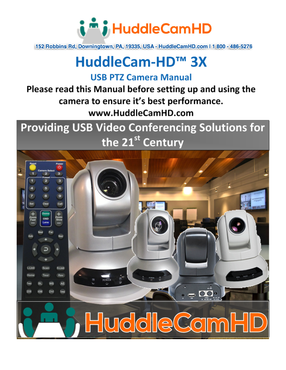 HuddleCamHD 3X User Manual | 20 pages