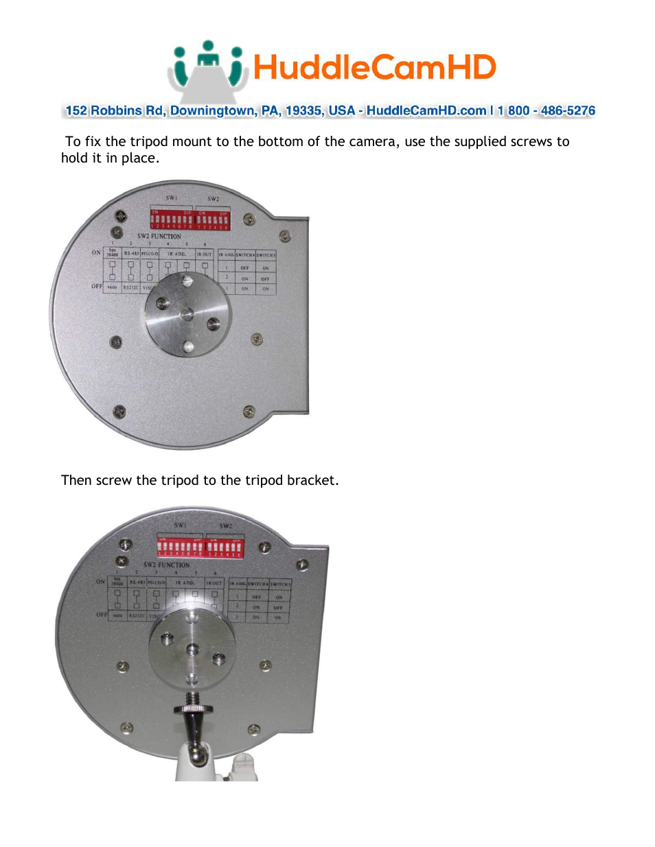 HuddleCamHD 10x 720 User Manual | Page 13 / 14