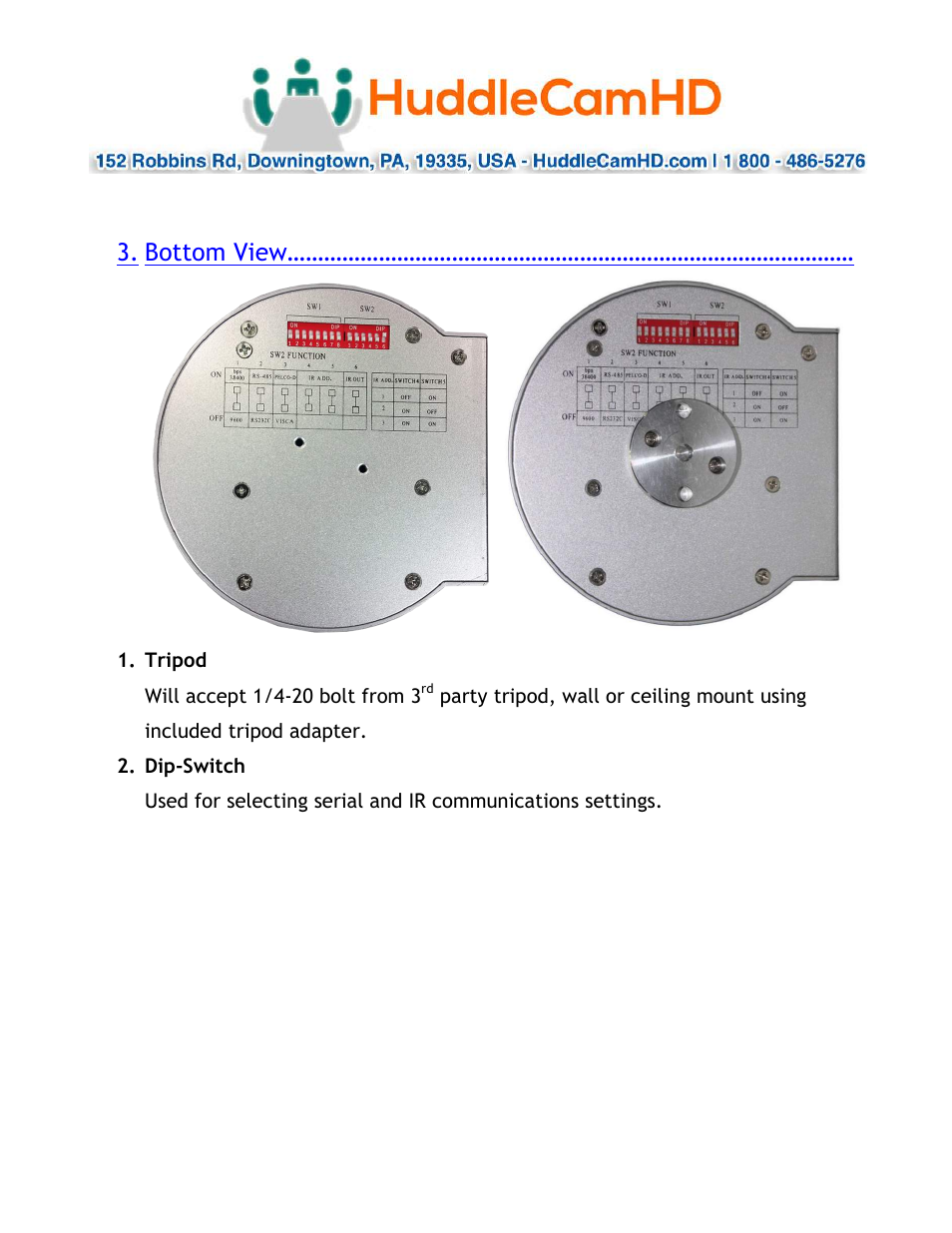 HuddleCamHD 10x 720 User Manual | Page 6 / 14
