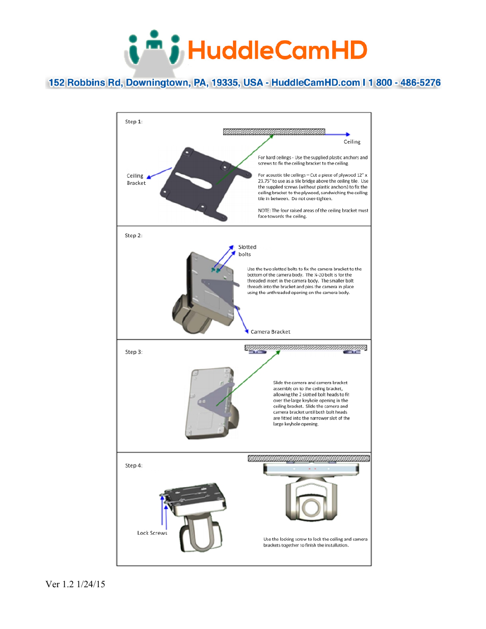 HuddleCamHD 3x Wide User Manual | Page 17 / 21