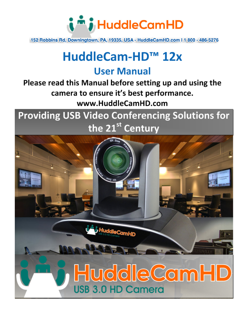 HuddleCamHD 12x User Manual | 21 pages