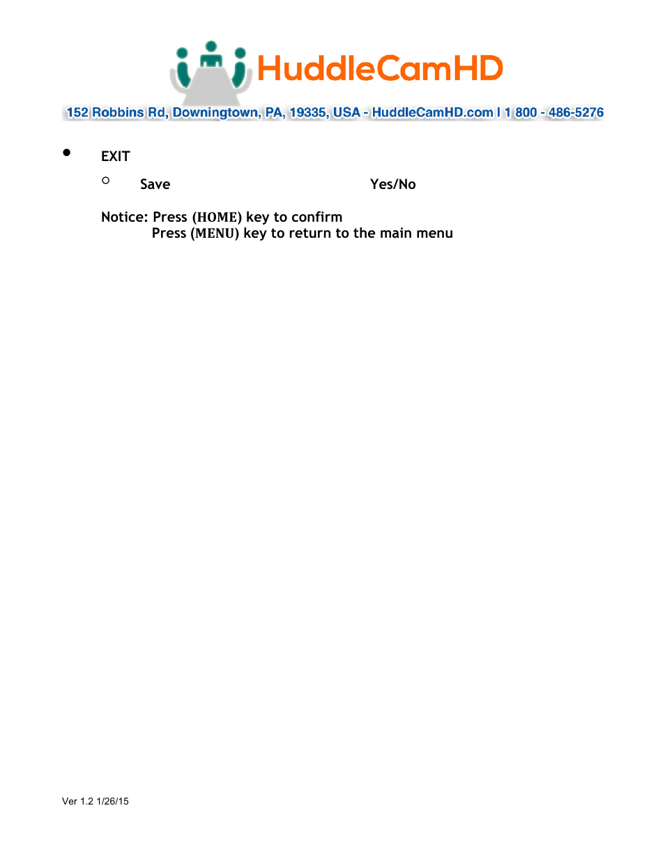HuddleCamHD 12x User Manual | Page 14 / 21
