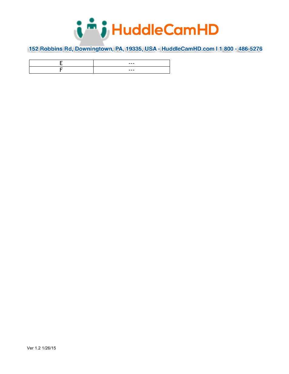 HuddleCamHD 12x User Manual | Page 8 / 21