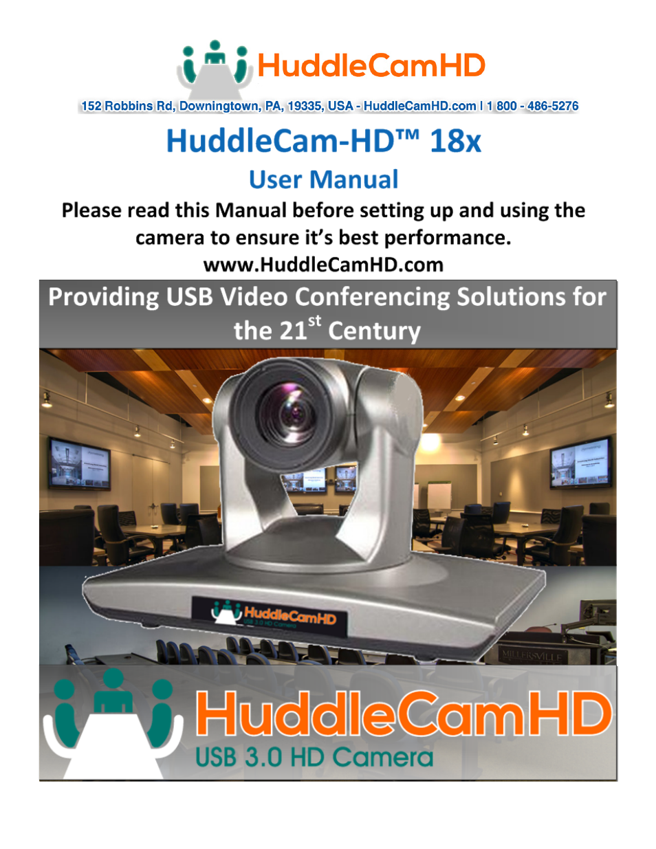 HuddleCamHD 18x User Manual | 20 pages