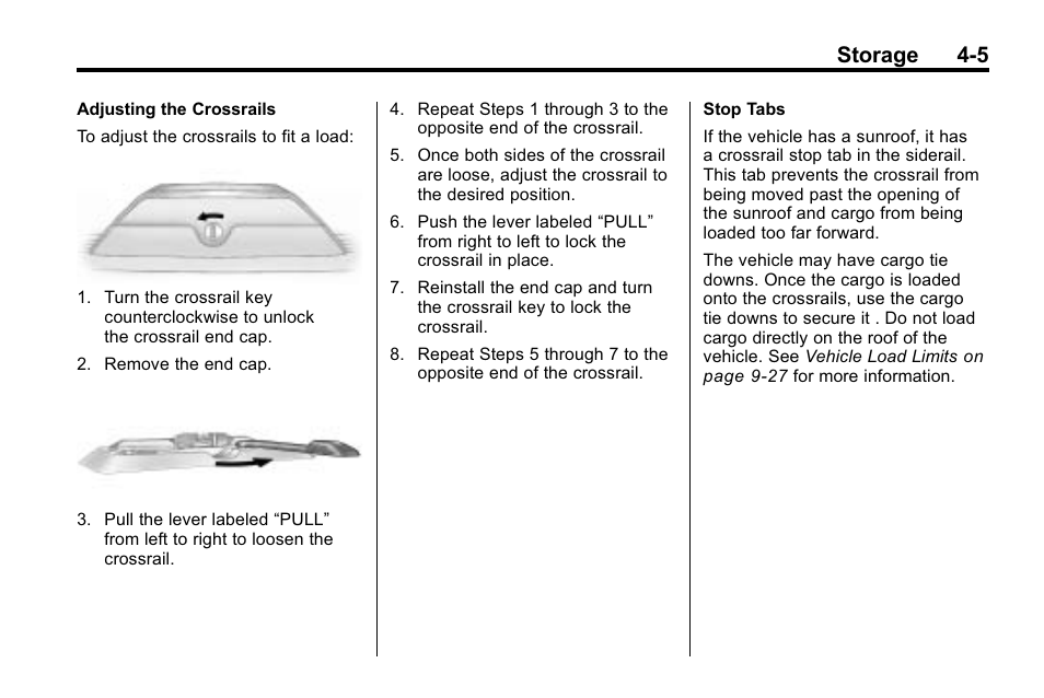 Storage 4-5 | Hummer 2010 H3 User Manual | Page 113 / 410