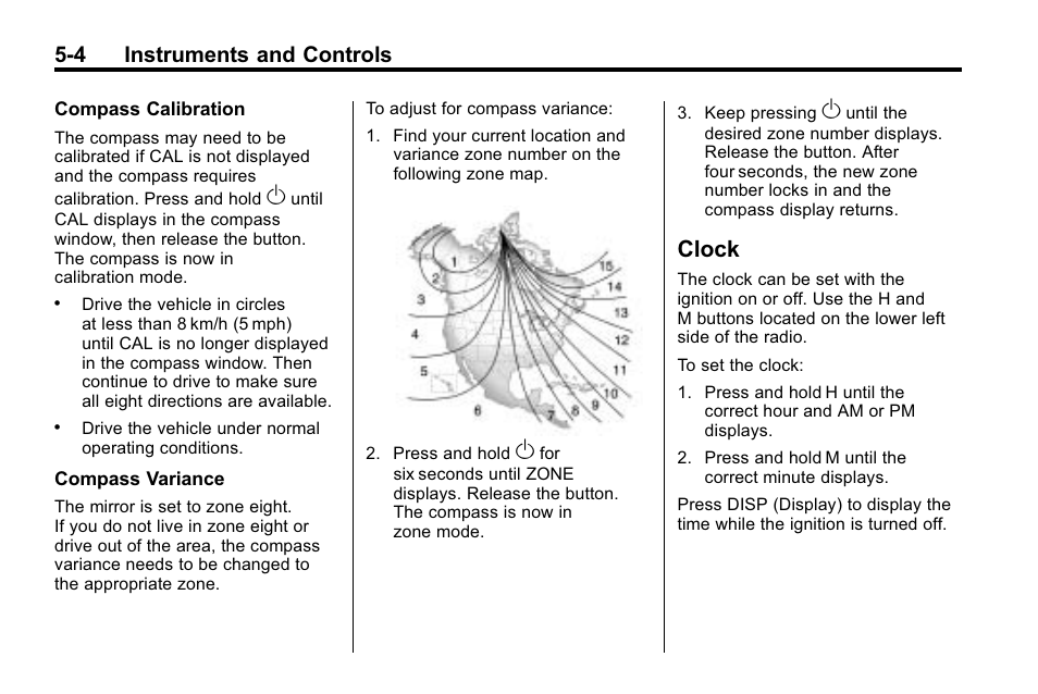 Clock, Clock -4, 4 instruments and controls | Hummer 2010 H3 User Manual | Page 118 / 410