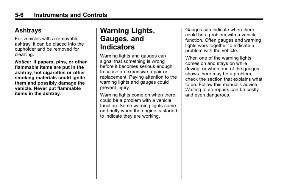 Ashtrays, Warning lights, gauges, and indicators, Warning lights, gauges, and | Ride control systems -52, Ashtrays -6, Indicators -6 | Hummer 2010 H3 User Manual | Page 120 / 410