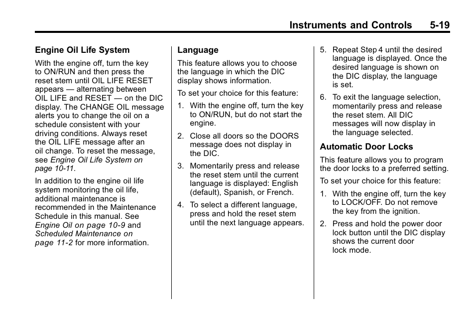 Instruments and controls 5-19 | Hummer 2010 H3 User Manual | Page 133 / 410