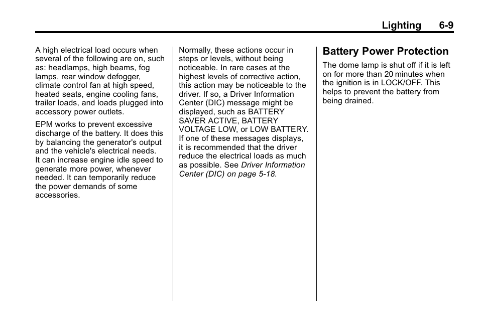 Battery power protection, Battery power protection -9 | Hummer 2010 H3 User Manual | Page 153 / 410